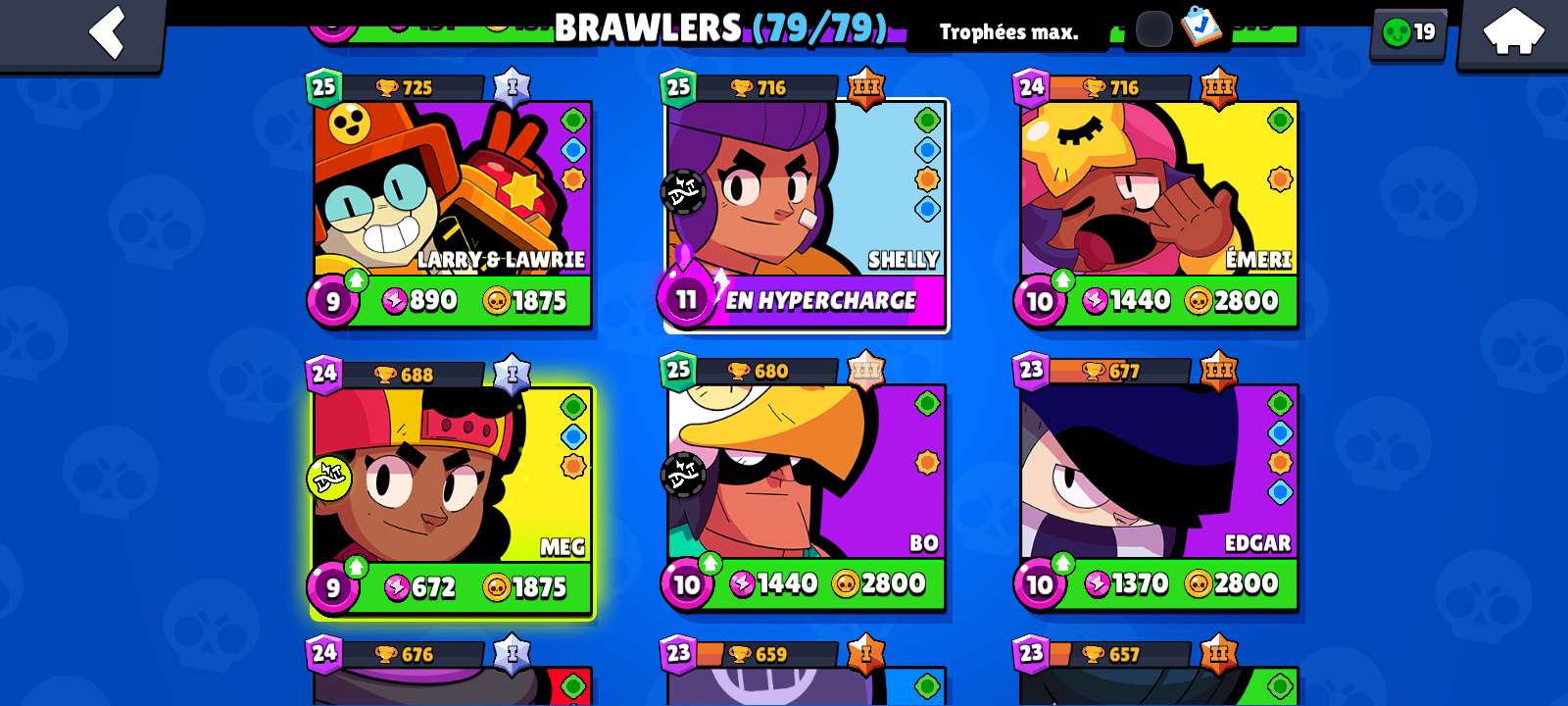 Brawl Star account sold for 45000, all fighters have Shelly Star 17 rare  skin 33 rare 25 epic and 2 legendary - iGV