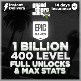 [ epicgames ] GTA حساب على الانترنت | 1 مليار دولار نقدا | 400 لفل | تعديل الملابس | جميع مقفلة | ماكس Stats | التسليم الفوري