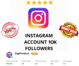 Very Special Account Instagram 10K Followers With Original Email Fast Delivery and Secure | 10k account Instagram lifetime Warranty. 