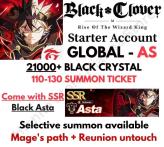 [AS-Global] Black Asta + 21000+ Black Crystal + 120-140 Bond Summon Ticket + Selective Summon Available