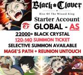 [AS-Global] 22000+ Black Crystal + 120-140 Bond Summon Ticket + Selective Summon Available