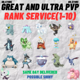 Catch Rank 1-10 Pokemon Go Same Day Delivery Possible Shiny Great and Ultra