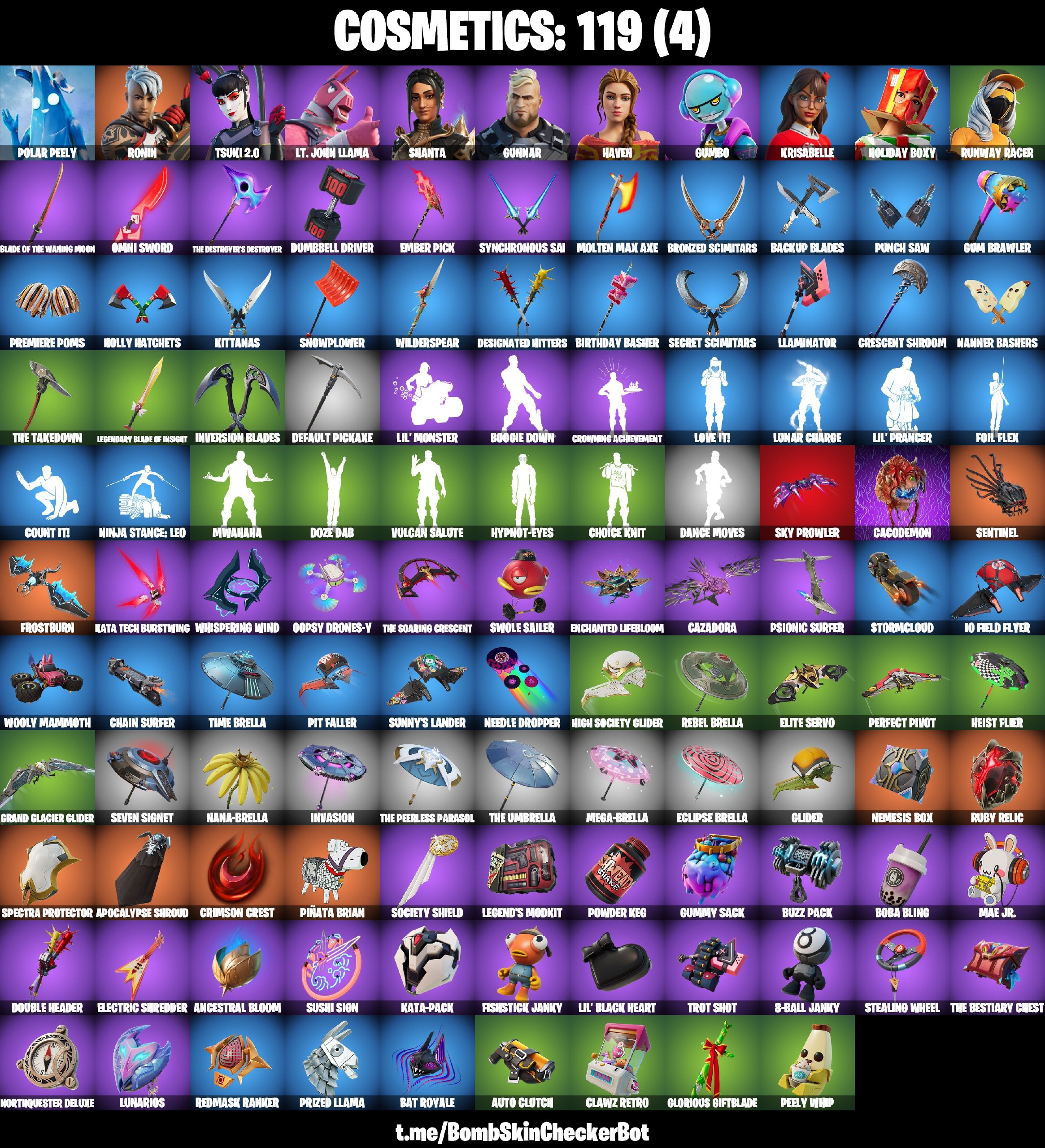 [PC/PSN/XBOX/NINTENDO] 11 Skins | Polar Peely , Krisabelle , Holiday ...