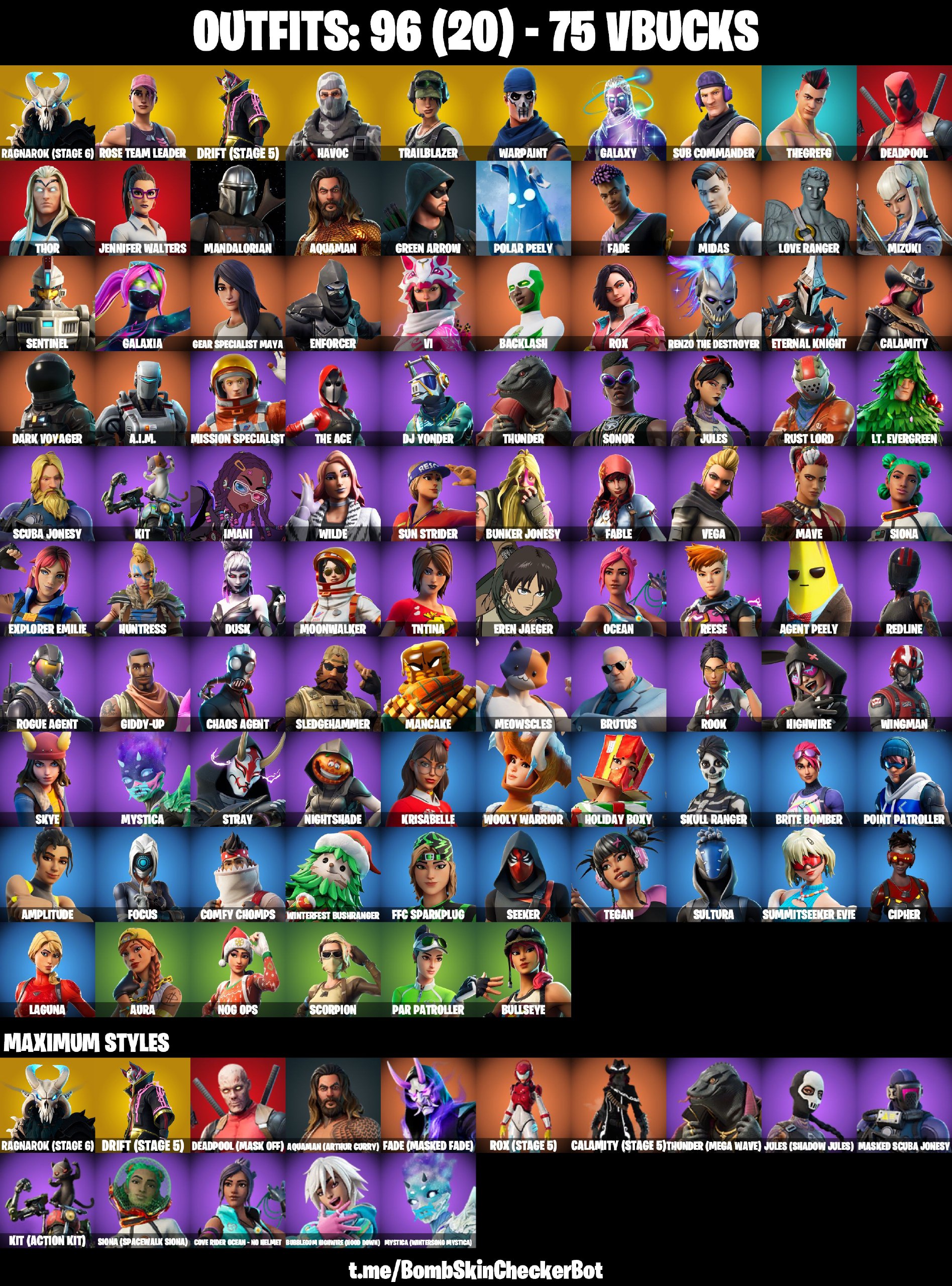 [PC/XBOX/NINTENDO] 96 Skins | Galaxy , OG STW , Take The L ...