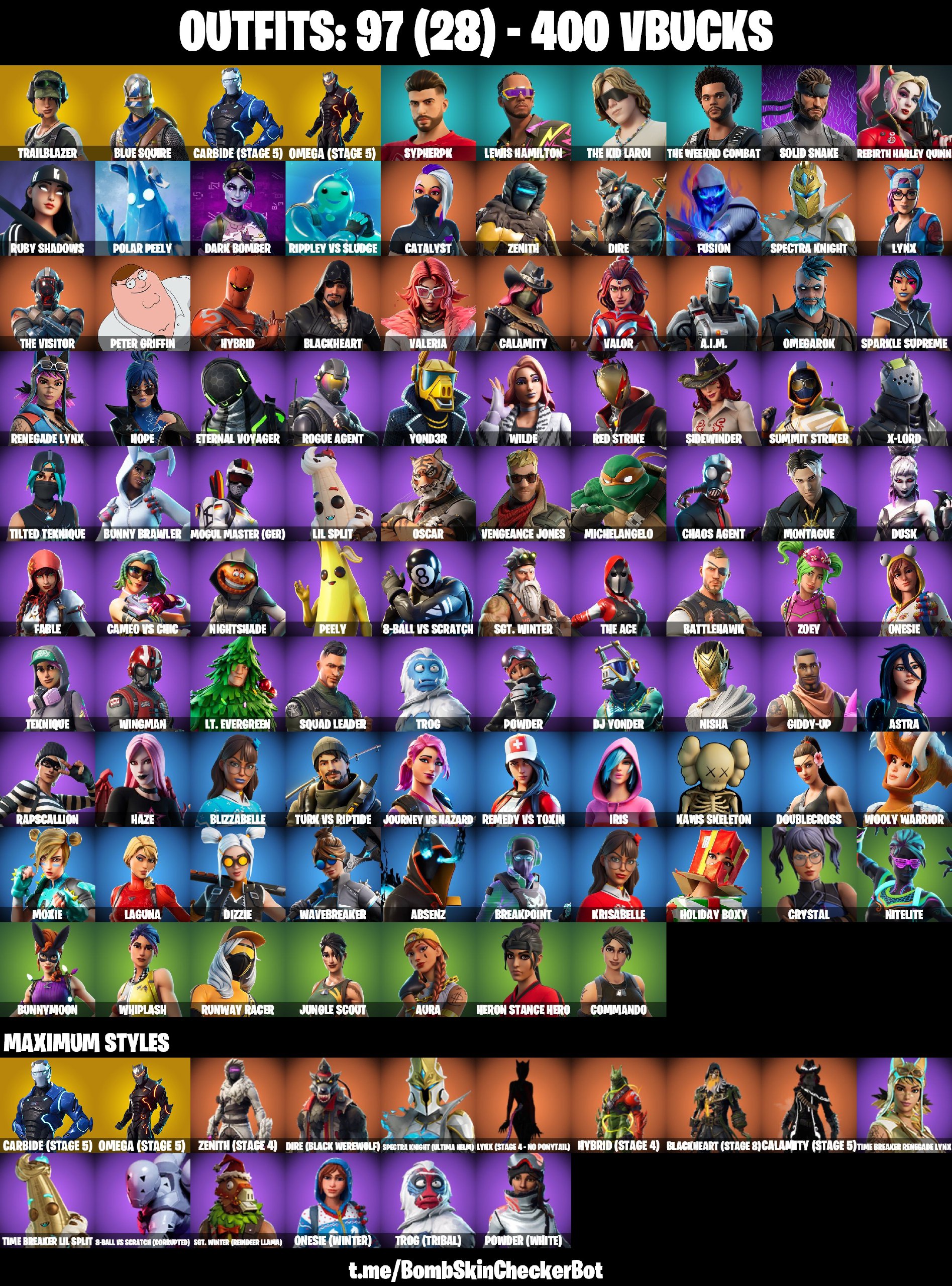 [PC/PSN/XBOX/NINTENDO] 97 Skins | Blue Squire , Omega (Stage 5) , Mako ...