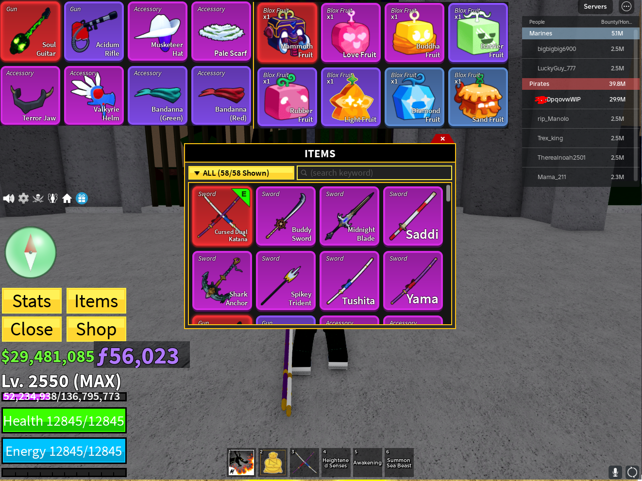 Blox fruits 30m bounty v4 awakening ghoul full gear mammoth