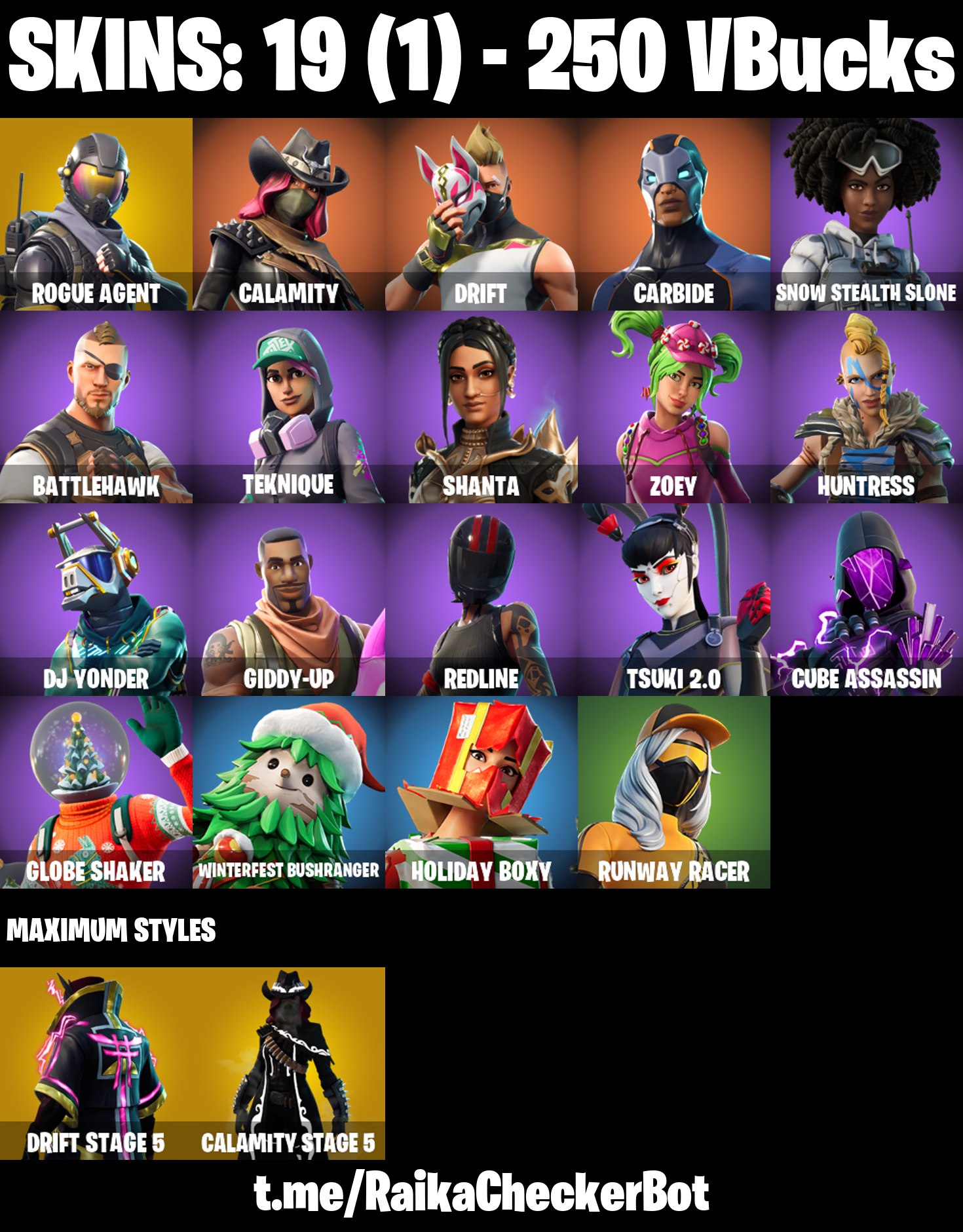  psn pc 250 vb 19 skins rogue agent drift orange justice rust