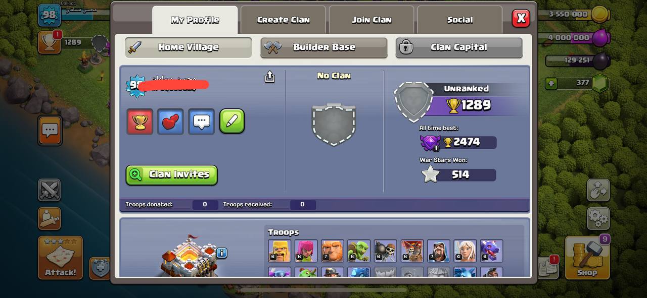 Clash of Clans Account Supercell ID FORSALE__ level98_TH11 #CC33