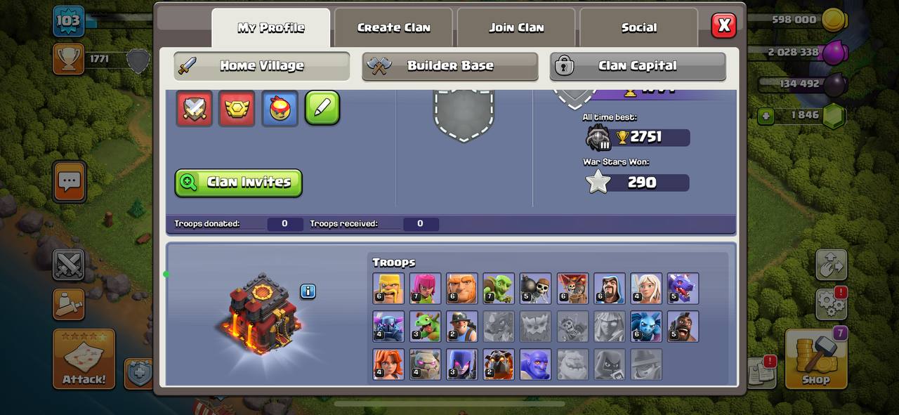 Clash of Clans Account Supercell ID FORSALE__level 103_ TH10 #CC76