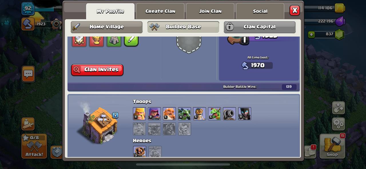Clash of Clans Account Supercell ID FORSALE__ level 92_ TH 11 #CC82