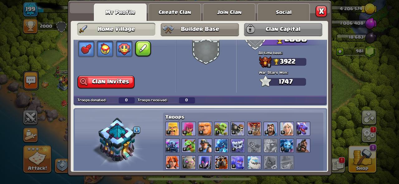 Clash of Clans Account Supercell ID FORSALE__ level 199_ TH 13 #CC83