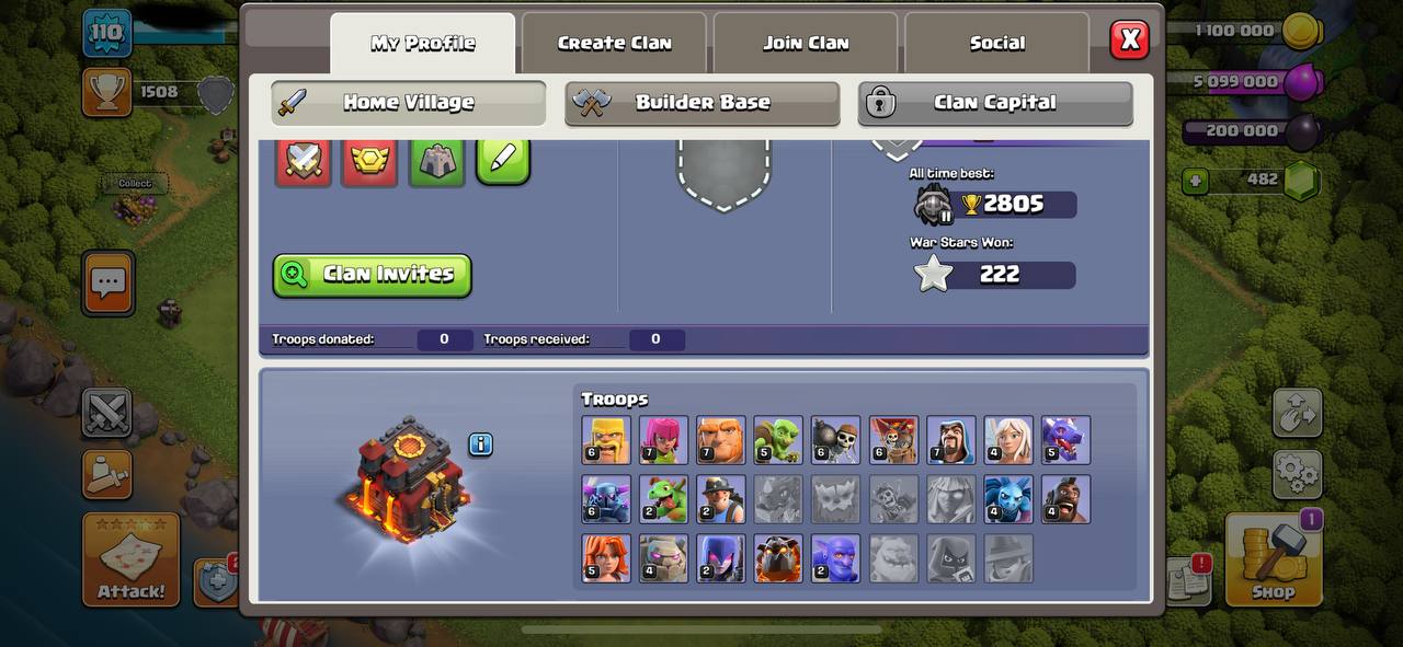 Clash of Clans Account Supercell ID FORSALE__ level 110 _ TH10 #CC84