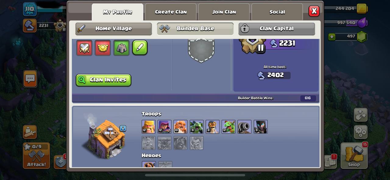 Clash of Clans Account Supercell ID FORSALE__ level 110 _ TH10 #CC84