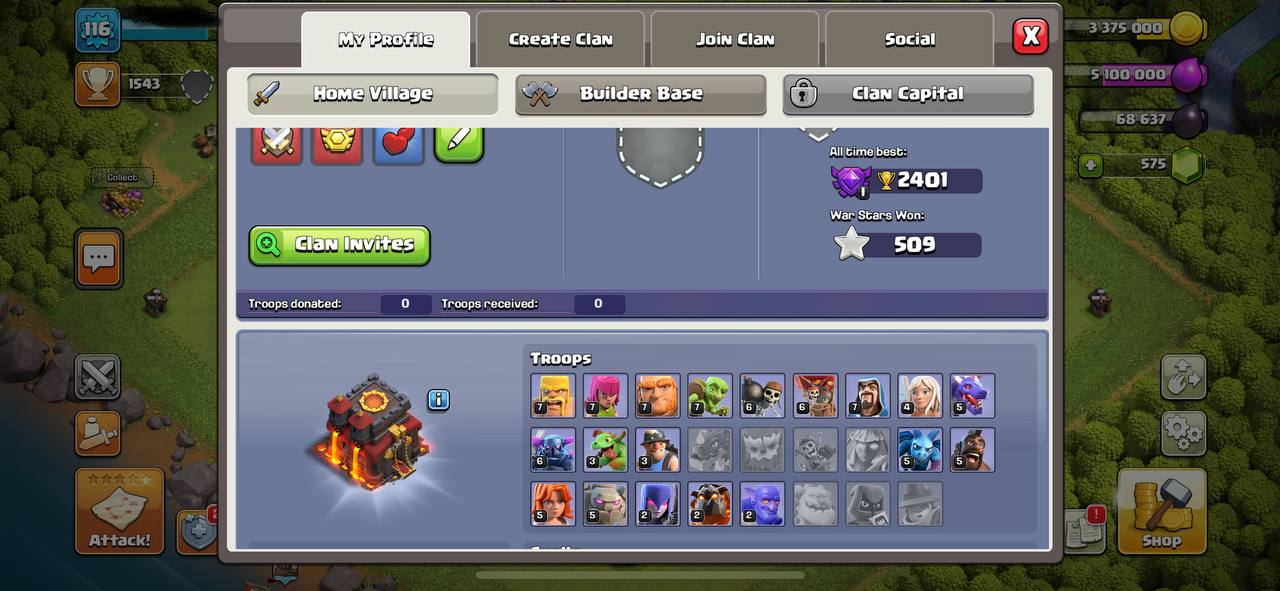 Clash of Clans Account Supercell ID  FORSALE __ level116_TH10 #CC100