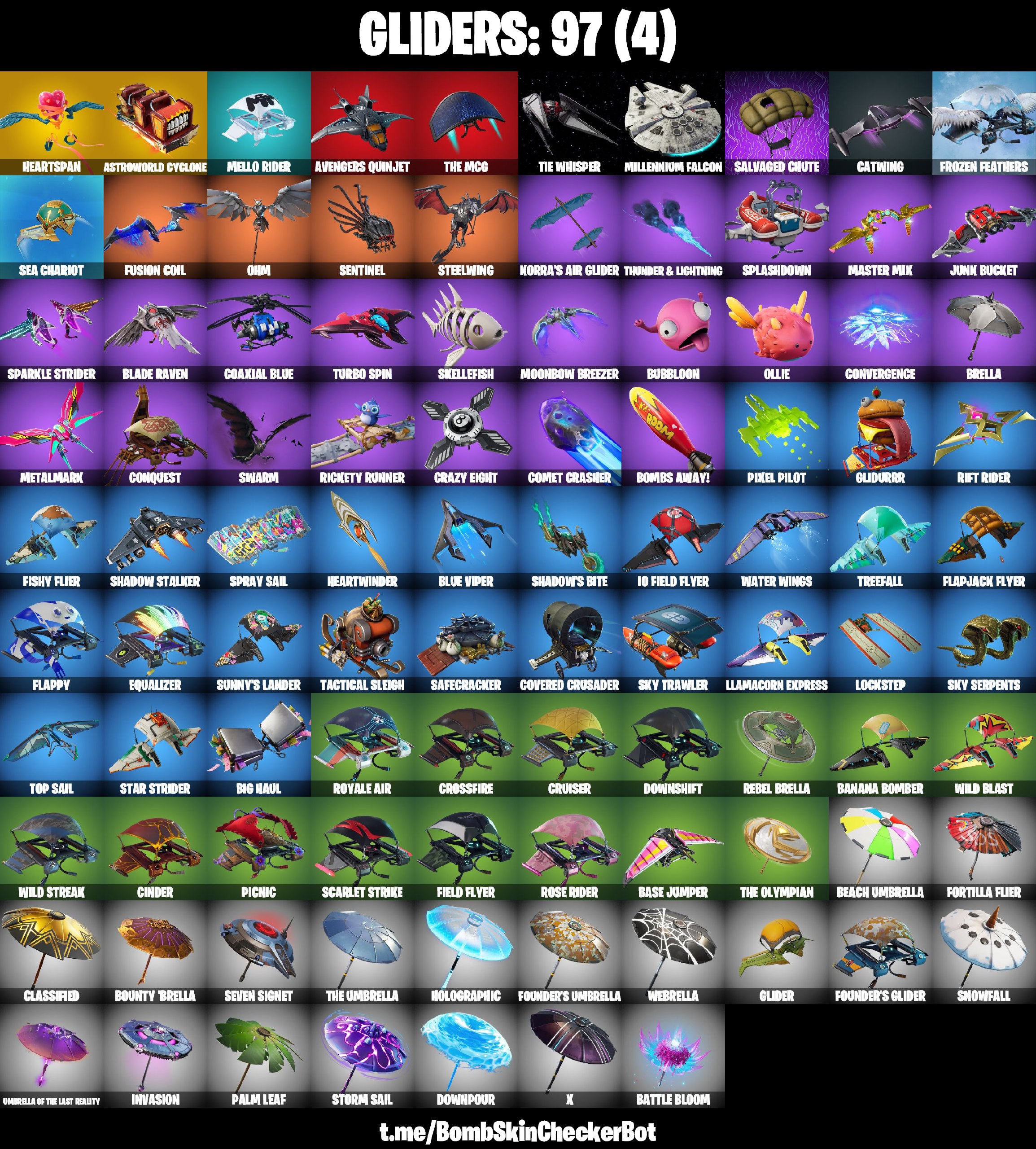 111 SKINS, WONDER, HONOR GUARD, MERRY MINT AXE, GLOW, NEO VERSA, GALAXY ...