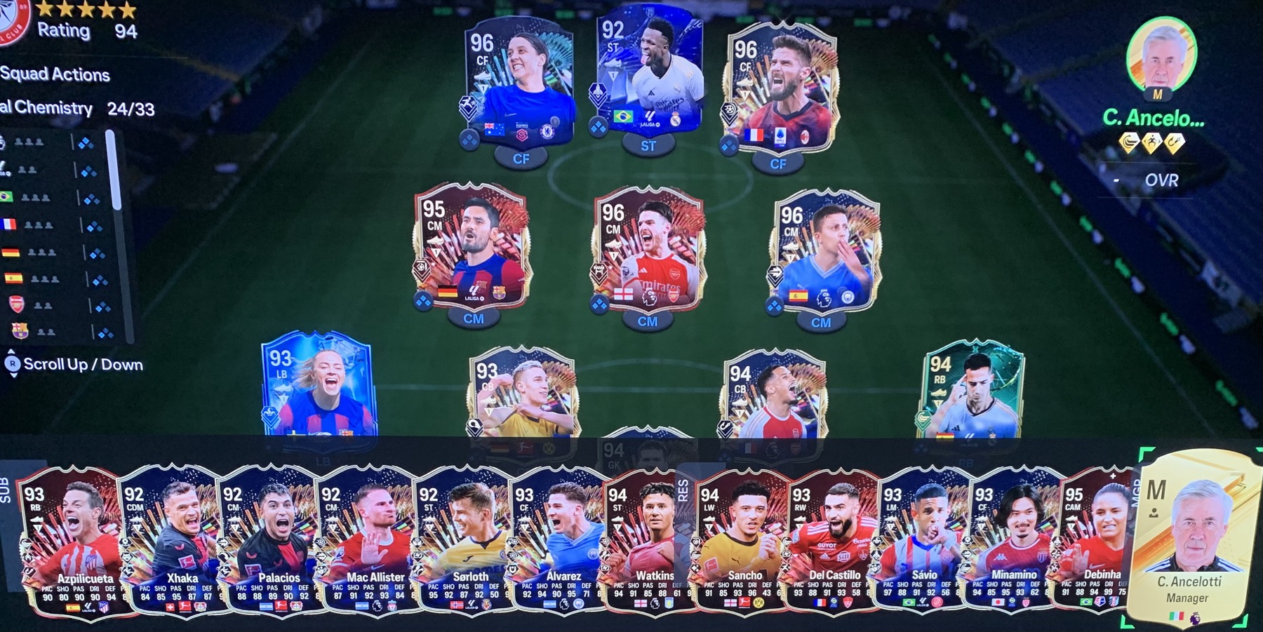 More 1375 difference packs + 1 400 000 + META SQUAD + Game + a lot of TOTS cards + various special cards + fodder