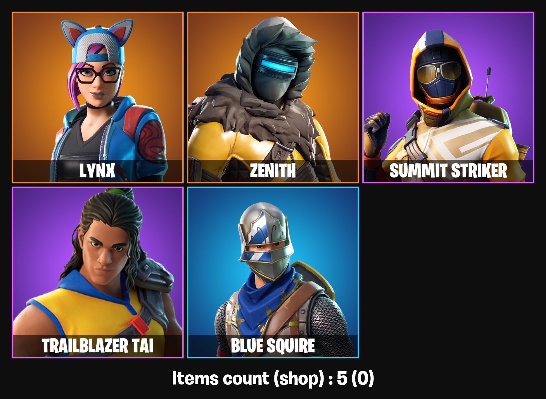 5 SKINS | EMAIL ACCESS | OG BLUE SQUIRE | TRAILBLAZER TAI | ZENITH ...