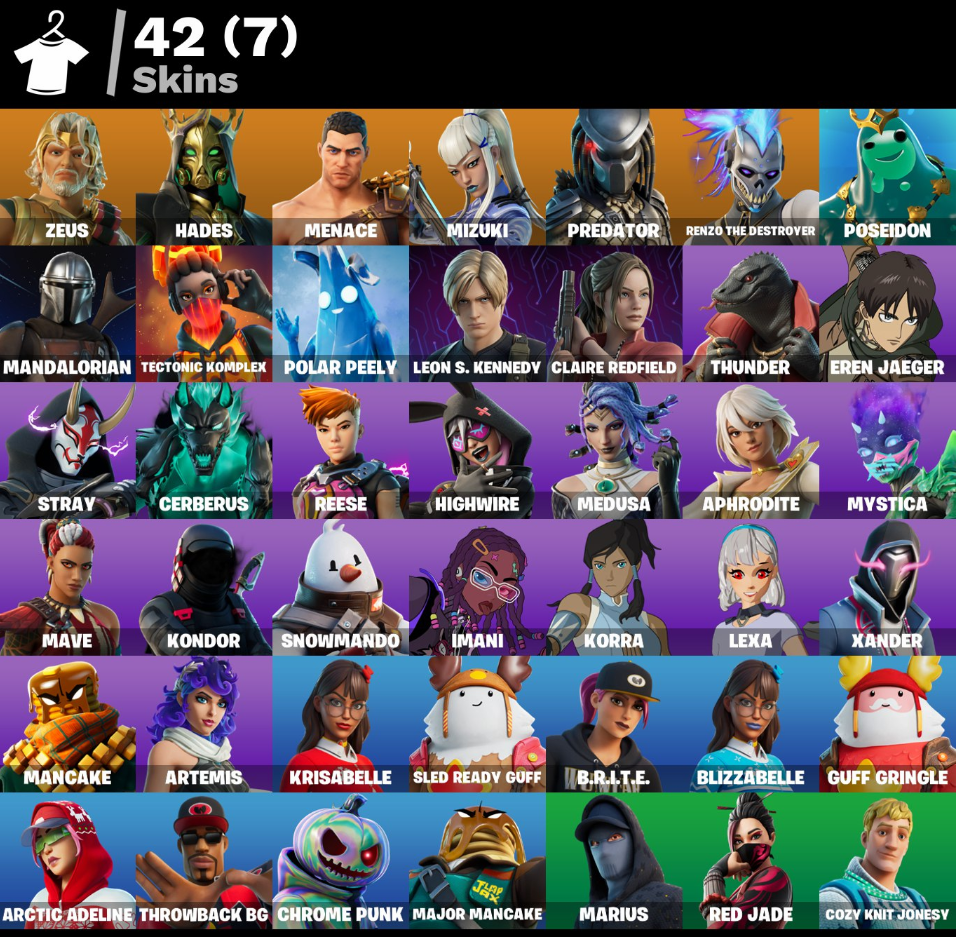 PC/PSN/XBOX] 42 SKINS | Leon S. Kennedy/Claire Redfield/Eren Jaeger | Full  access + mail | - iGV