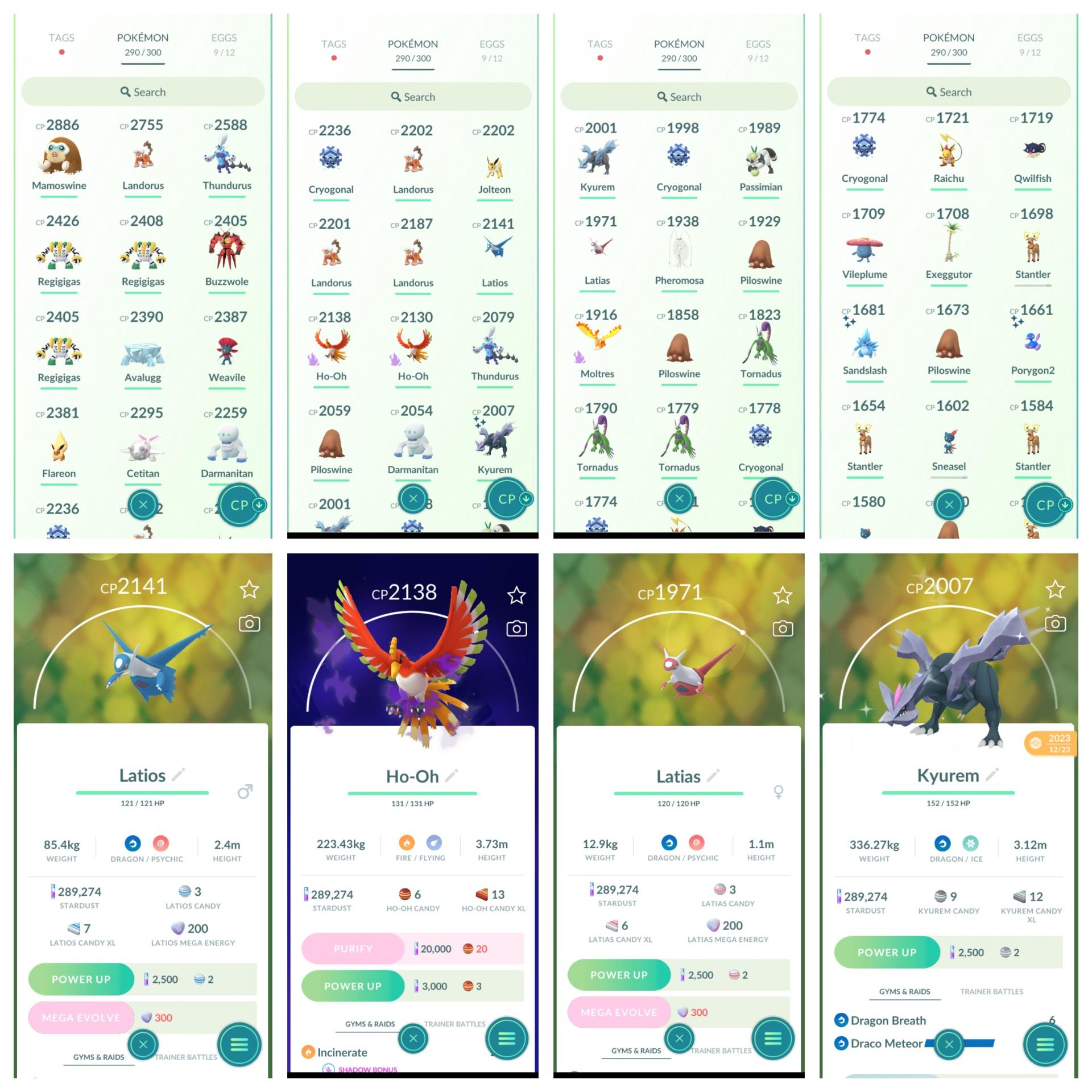 G16~Shiny Kyurem~19 Legendary~20 Shiny~Latios, Latias~Tornadus ...