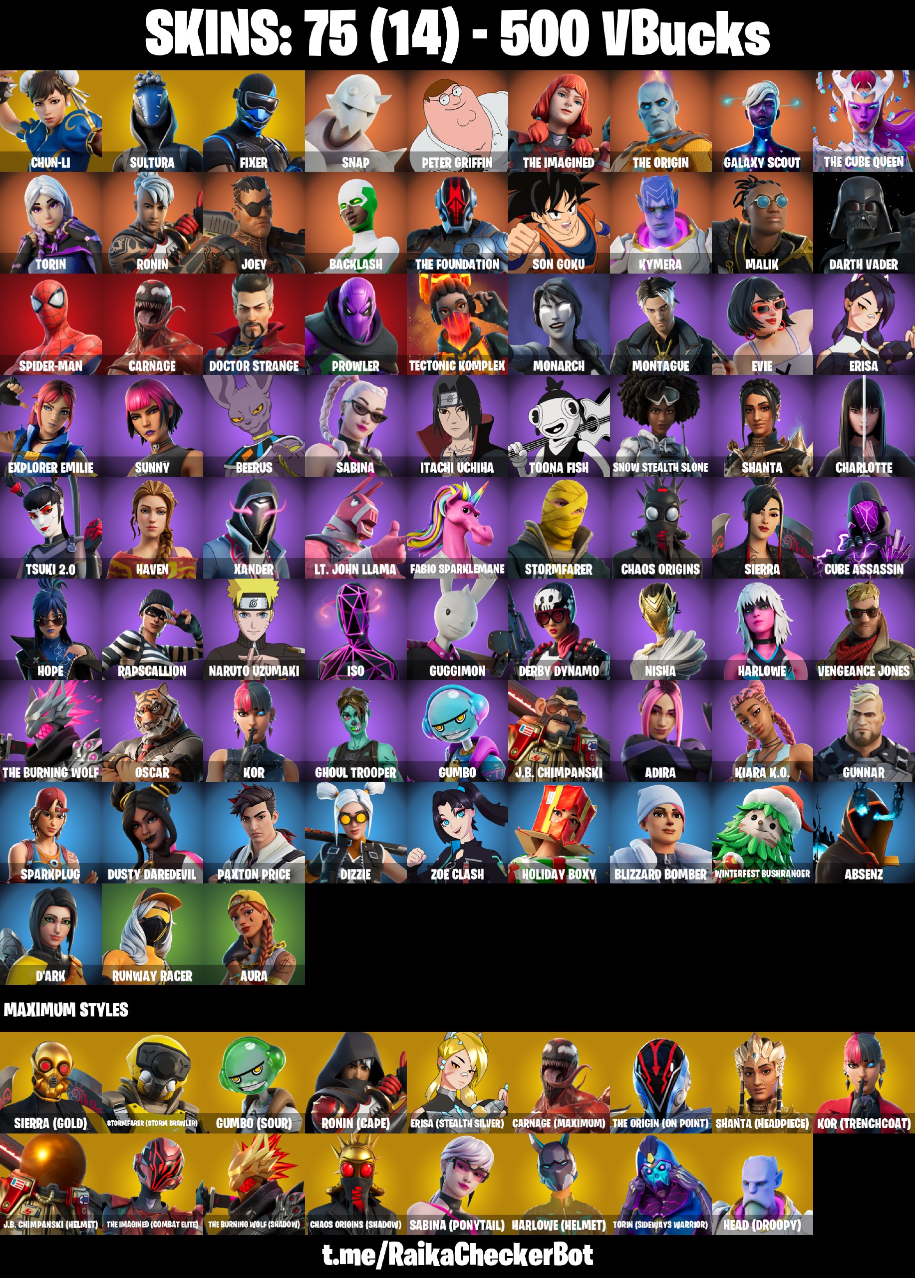 FA 75 skins | Chun-Li | Sultura | Fixer | Snap | Peter Griffin | The ...