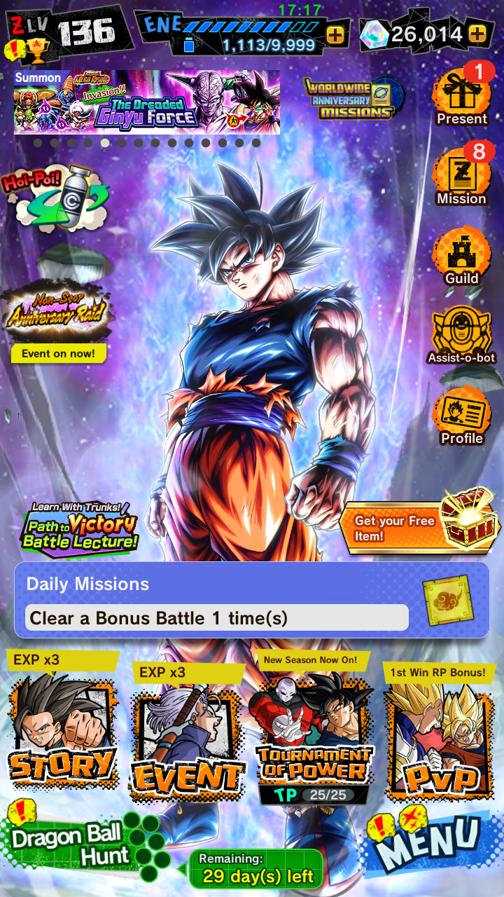 DB857~26014 Chrono~3 LL~ULTRA UI Goku~LL UI Goku red~LL Evolved Vegeta~LL  Jiren:FP~UL Goku~ANDROID ONLY - iGV