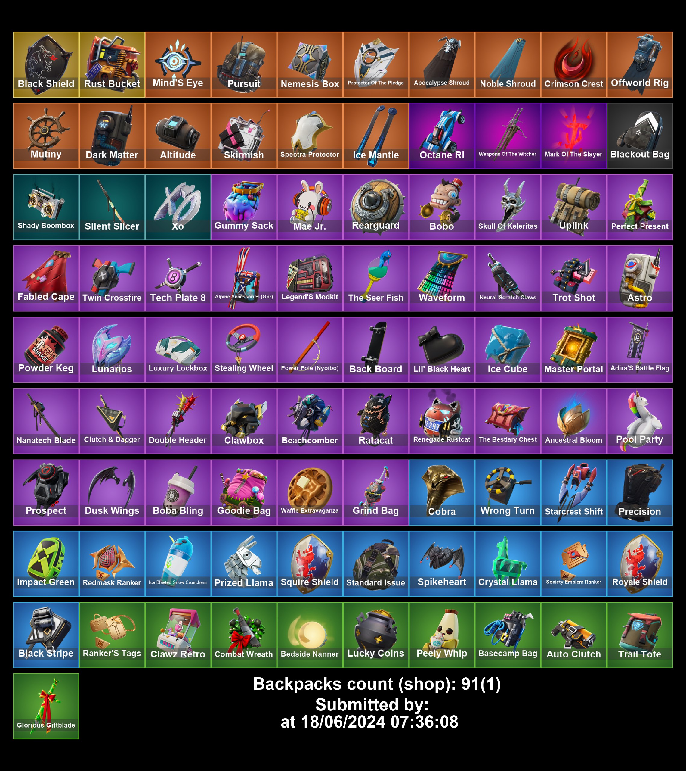 FA PC/XBOX/PSN 106 skins Black Knight The Reaper Blue Squire