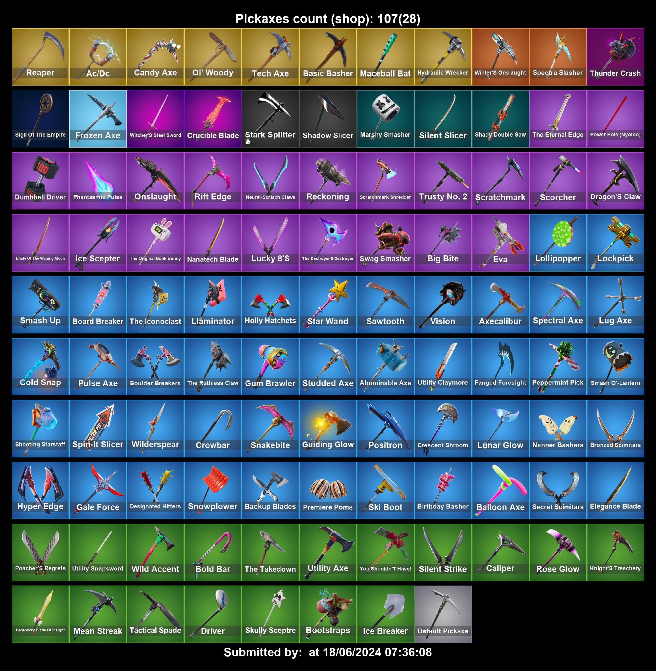 FA PC/XBOX/PSN 106 skins Black Knight The Reaper Blue Squire