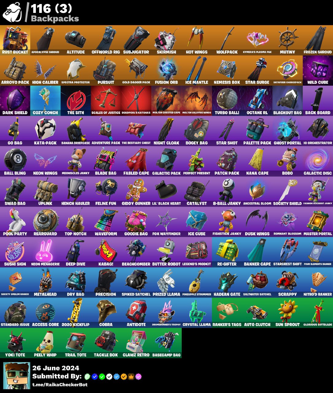 FA [PC/XBOX] 104 skins, GALAXY, MERRY MINT AXE, Gold Brutus, Gold Midas, Rogue Agent, Major Glory, Psycho Bandit