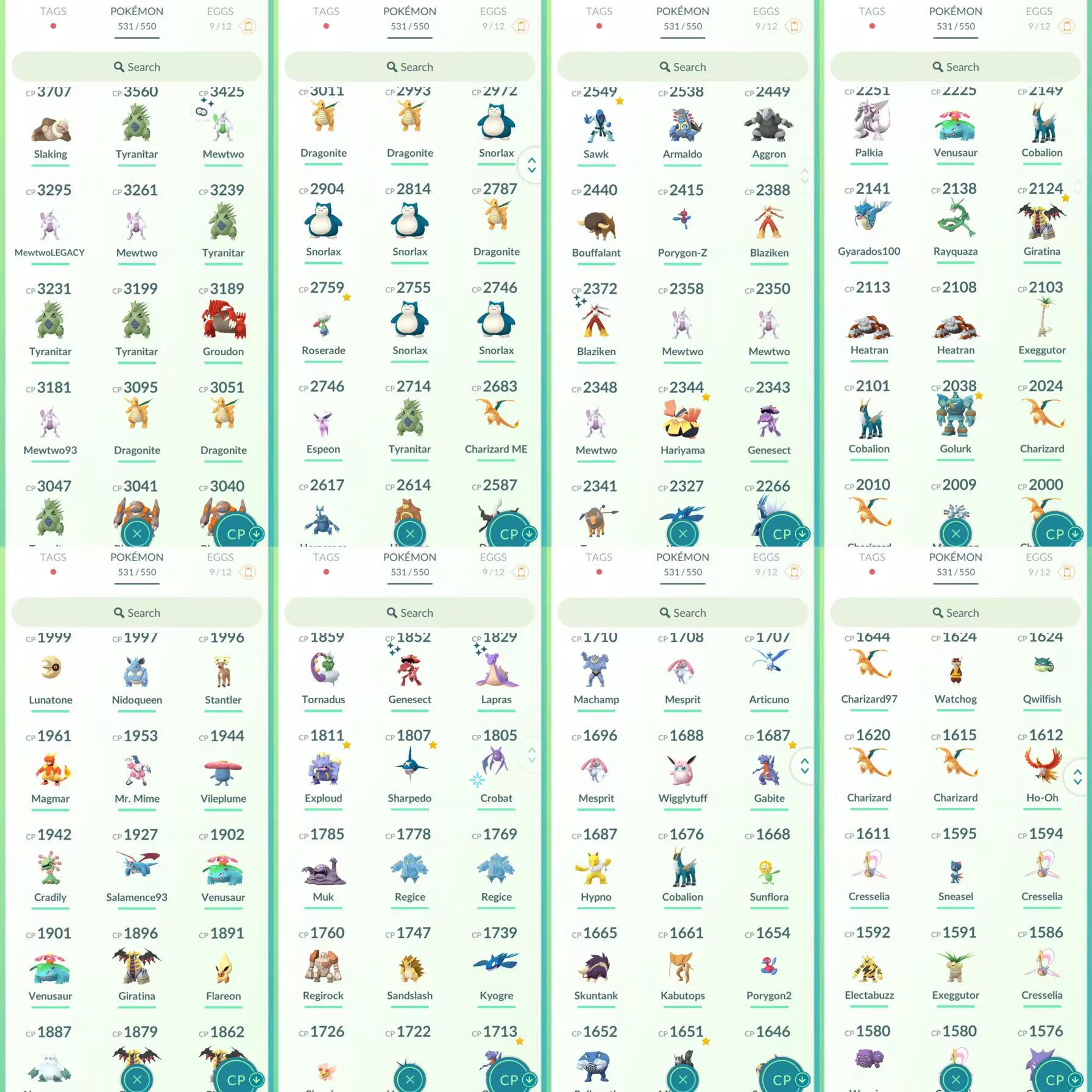 lvl34,have Shiny Mewtwo,have 41 Legendary,19 Shiny,65 nice 100IV pokemons,many nice high CP pokemons N8257