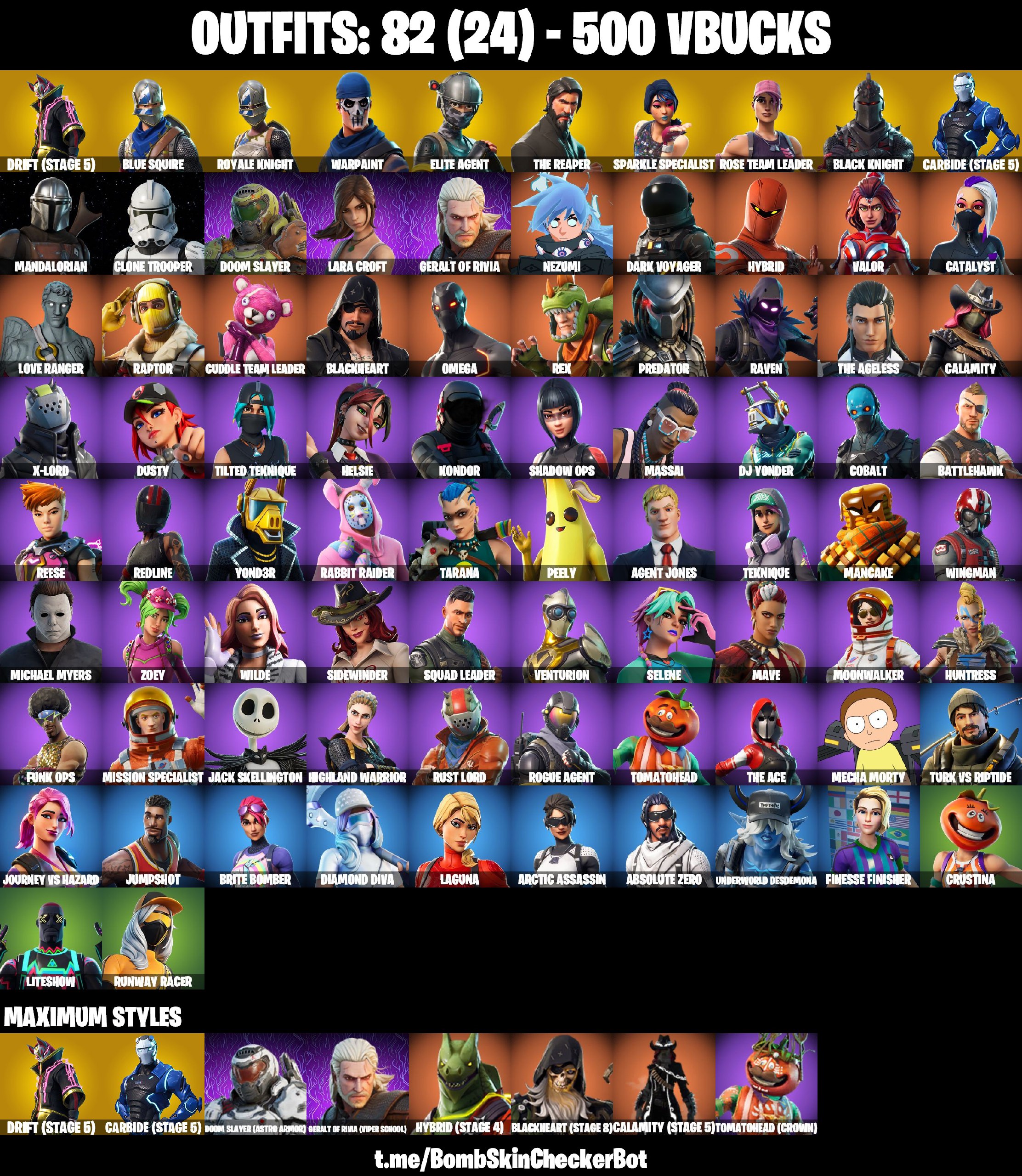 [PC/PSN/XBOX/NINTENDO] 82 Skins | Black Knight , AC/DC , Sparkle ...