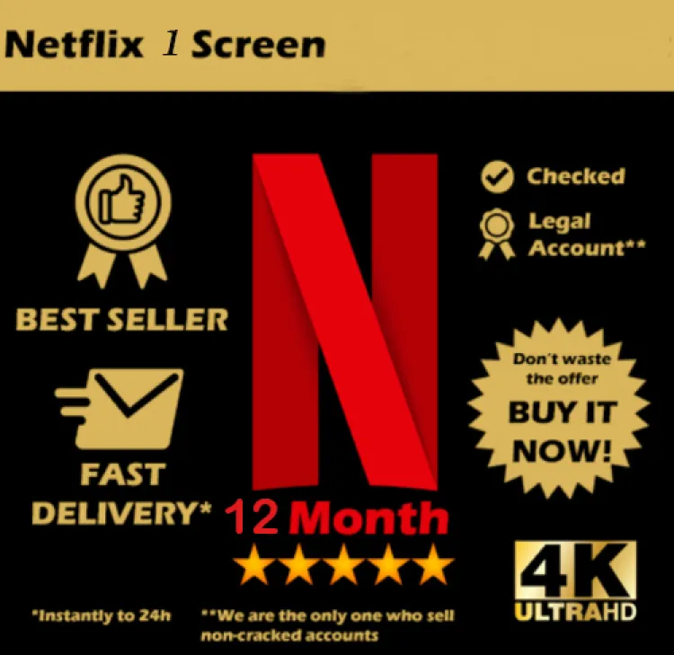 Personal Account - Netflix 12 Months 4K UHD Premium - FULL WARRANTY